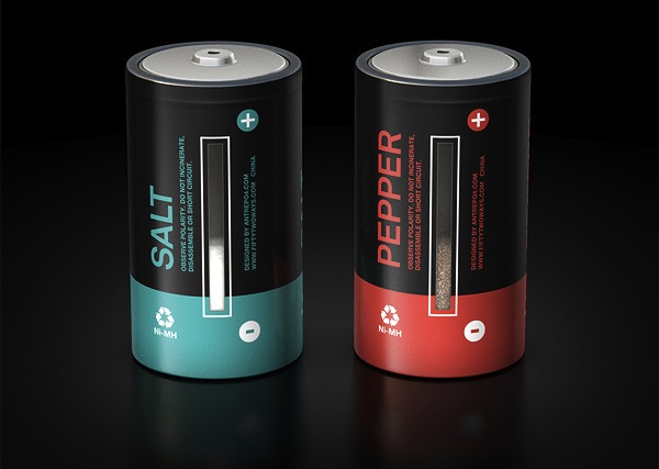 Battery Salt and pepper bottles