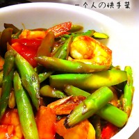芦笋炒虾仁