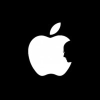 apple logo with jobs