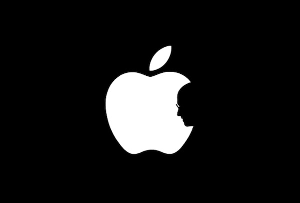 apple logo with jobs