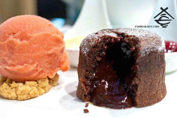 Dark-Chocolate-Lava-Cake-with-Blood-Orange-Sorbet